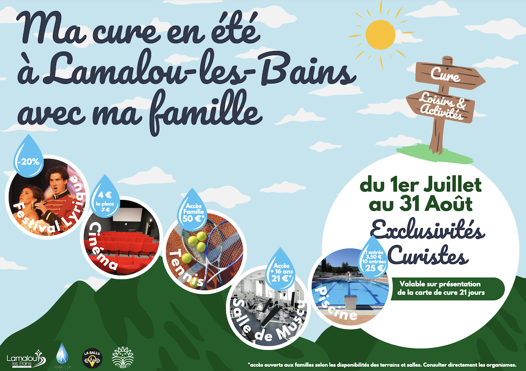 Offres activités Cure d'été Lamalou-les-Bains